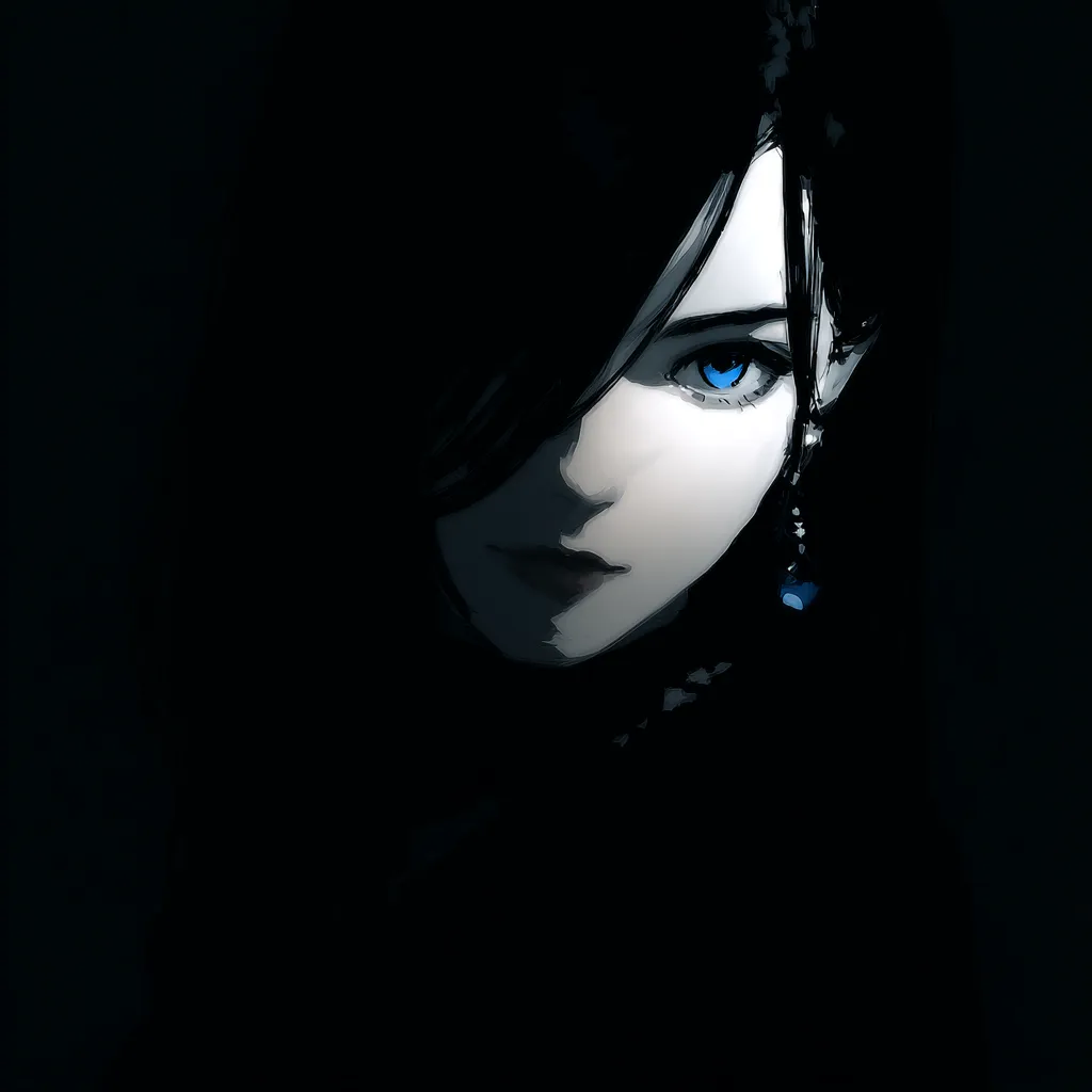 Mysterious Woman Portrait Dramatic Lighting